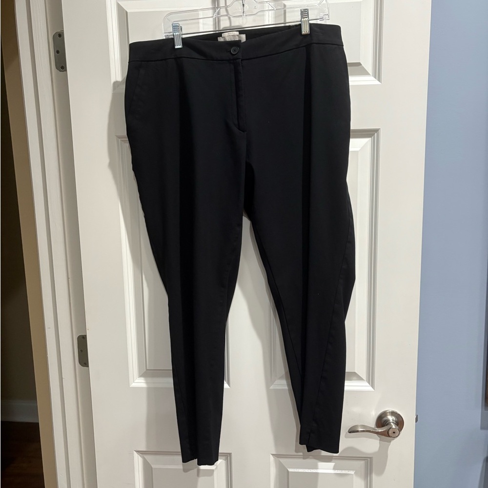 Talbots Woman Black Curvy Fit Trousers, Size 16W